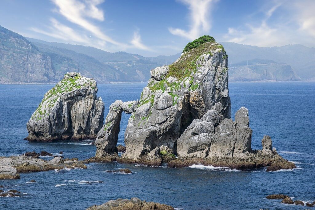 landscape, rocks, islet