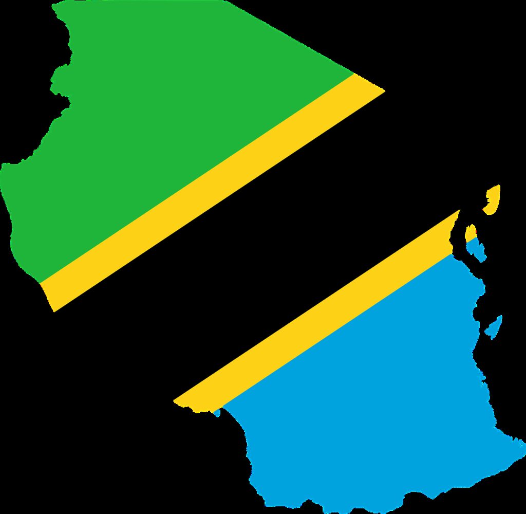 tanzania, flag, map